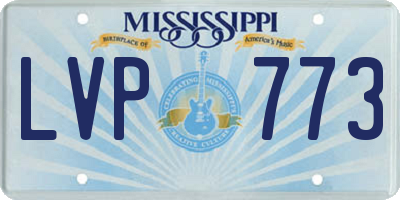 MS license plate LVP773