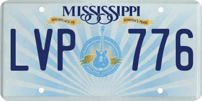 MS license plate LVP776