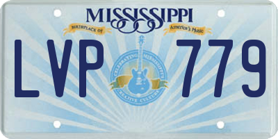 MS license plate LVP779