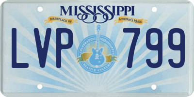 MS license plate LVP799