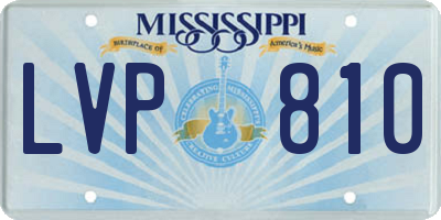 MS license plate LVP810