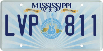 MS license plate LVP811