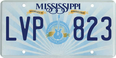 MS license plate LVP823