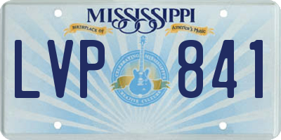 MS license plate LVP841