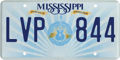 MS license plate LVP844