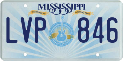 MS license plate LVP846