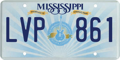 MS license plate LVP861