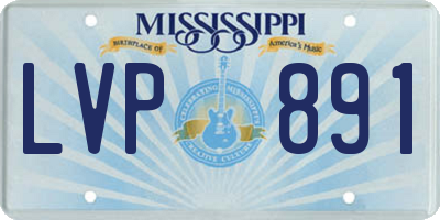 MS license plate LVP891