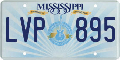 MS license plate LVP895