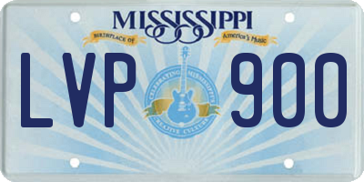 MS license plate LVP900