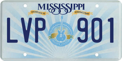 MS license plate LVP901
