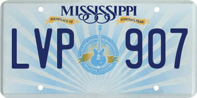 MS license plate LVP907