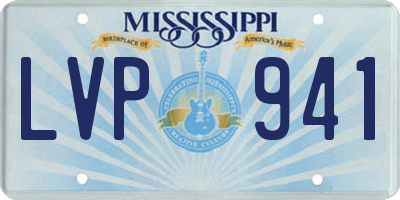 MS license plate LVP941