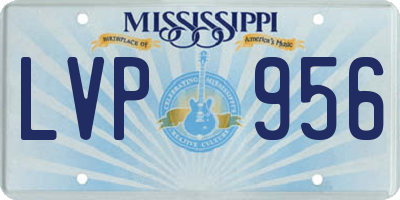 MS license plate LVP956