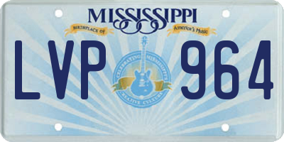 MS license plate LVP964