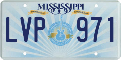 MS license plate LVP971