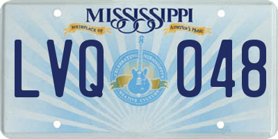 MS license plate LVQ048