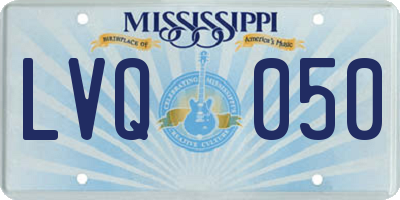 MS license plate LVQ050