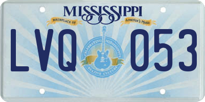 MS license plate LVQ053