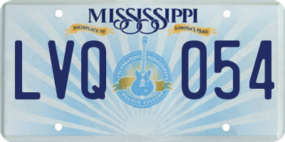 MS license plate LVQ054