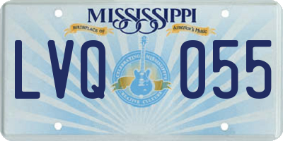 MS license plate LVQ055