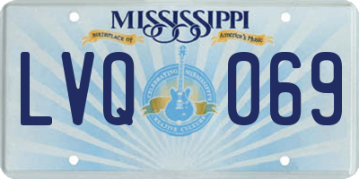 MS license plate LVQ069
