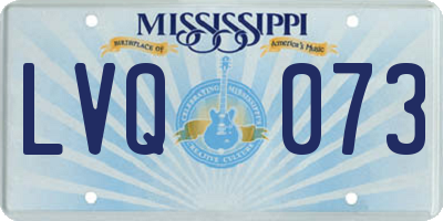 MS license plate LVQ073