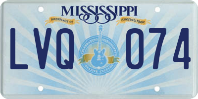 MS license plate LVQ074