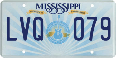 MS license plate LVQ079