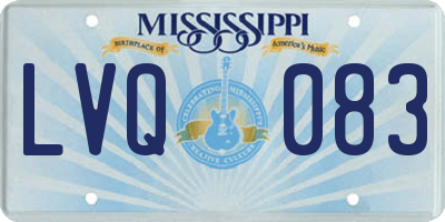 MS license plate LVQ083