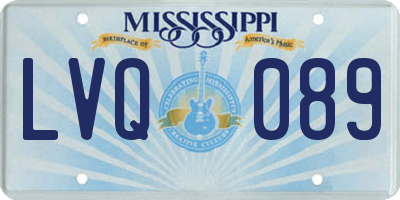 MS license plate LVQ089