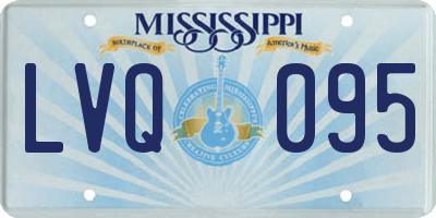 MS license plate LVQ095