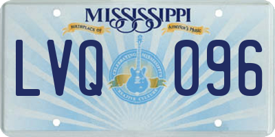 MS license plate LVQ096