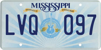 MS license plate LVQ097