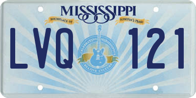 MS license plate LVQ121