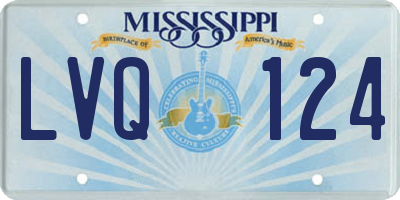 MS license plate LVQ124