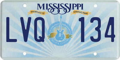 MS license plate LVQ134