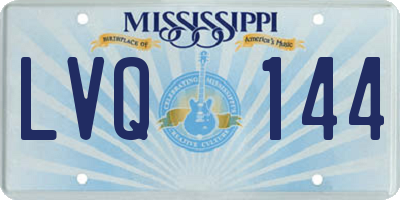 MS license plate LVQ144