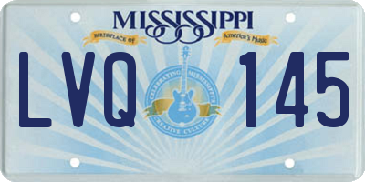 MS license plate LVQ145