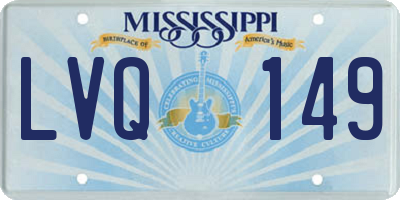 MS license plate LVQ149