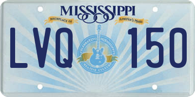 MS license plate LVQ150