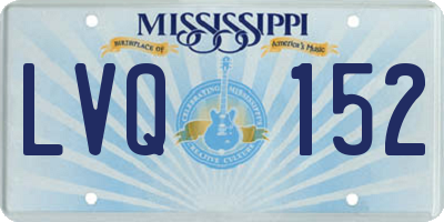 MS license plate LVQ152