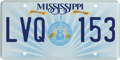 MS license plate LVQ153
