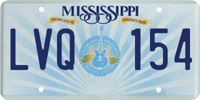 MS license plate LVQ154
