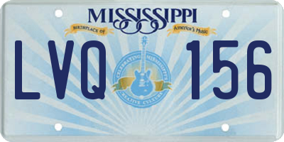 MS license plate LVQ156
