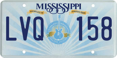 MS license plate LVQ158