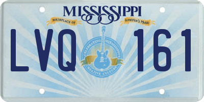 MS license plate LVQ161