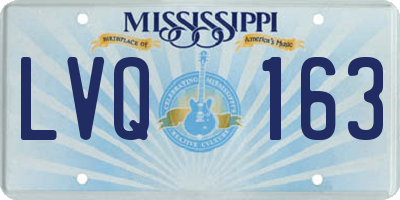 MS license plate LVQ163