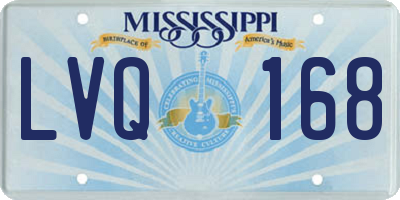 MS license plate LVQ168