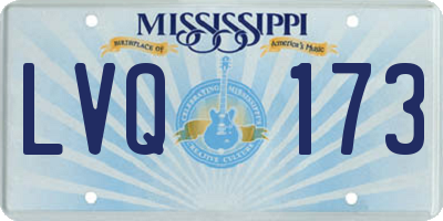 MS license plate LVQ173